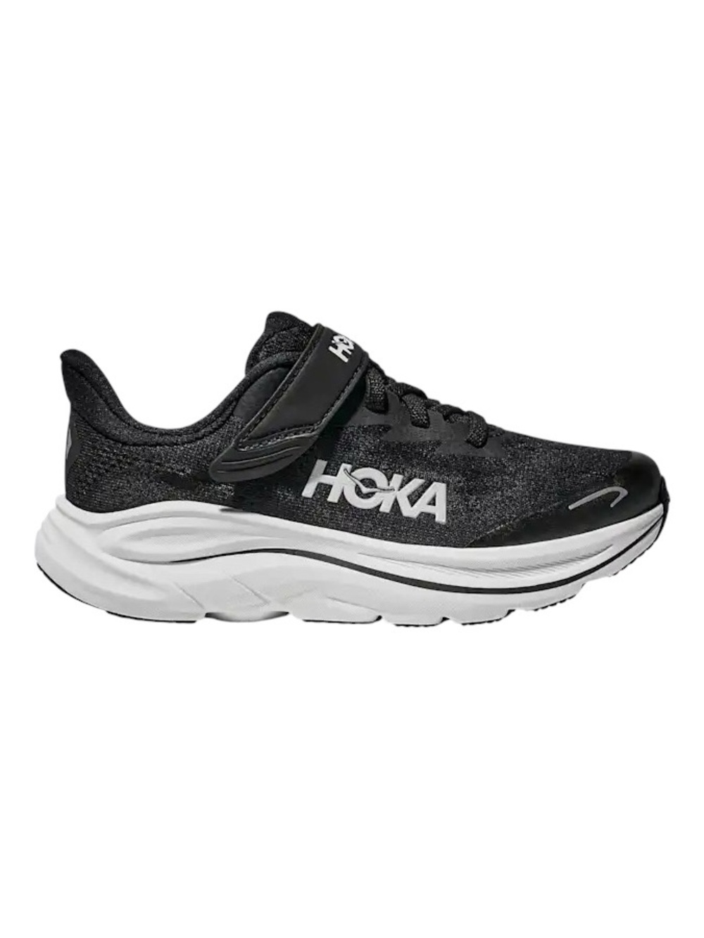 HOKA Little Kids' Black Clifton 10 Lightweight Running Shoe